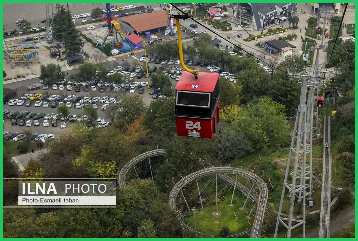 چشم انداز جنگل و دریا در قاب طبیعت